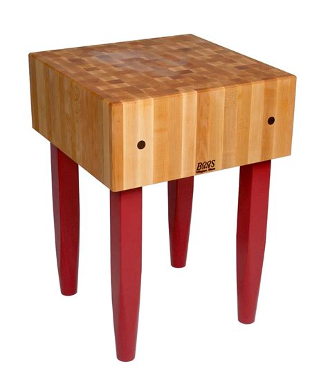 John Boos Pca Butcher Block With Wood Knife Holder