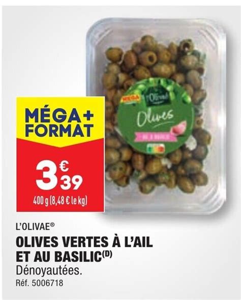 Promo OLIVES VERTES À L AIL chez ALDI