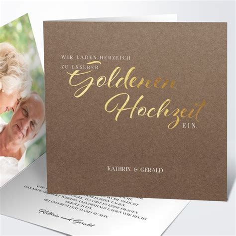 Einladungskarten Goldene Hochzeit Edel Und Individuell