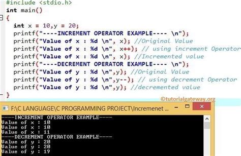 Increment And Decrement Operators In C Programming