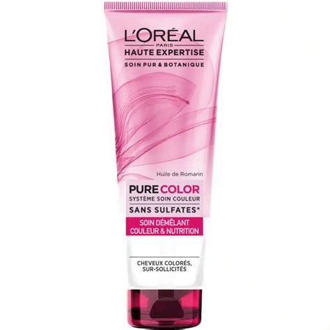 l oreal pure color soin demelant couleur et nutrition cheveux colorés