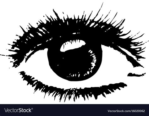 Sketch of a realistic eye Royalty Free Vector Image