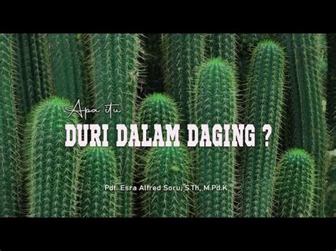 Pdt Esra Soru Apa Itu Duri Dalam Daging Youtube