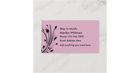 Ladies Personal Contact Cards | Zazzle.com