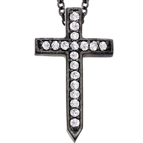 Diamond Cross Necklace — Iz&Co.