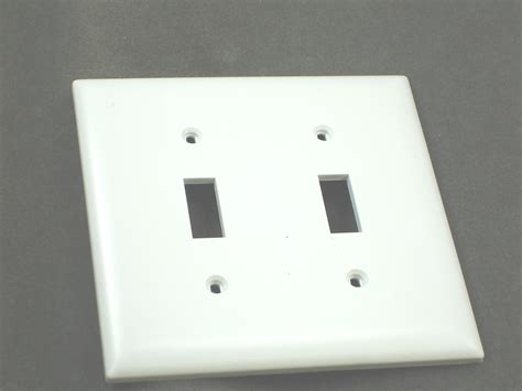 White Switch Cover Plate 2 Gang Royal Durham Supply