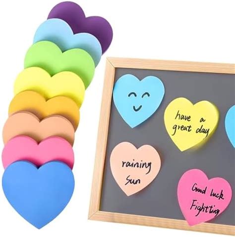 Sculptzen Pads Sheets Heart Shaped Paper Sticky Note Removable