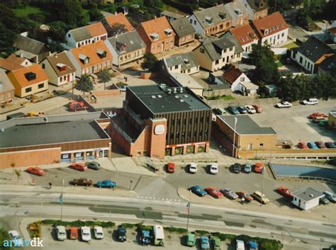 arkiv dk Luftfoto Detaljefoto Hjørring Centrale bydel Sct Olai