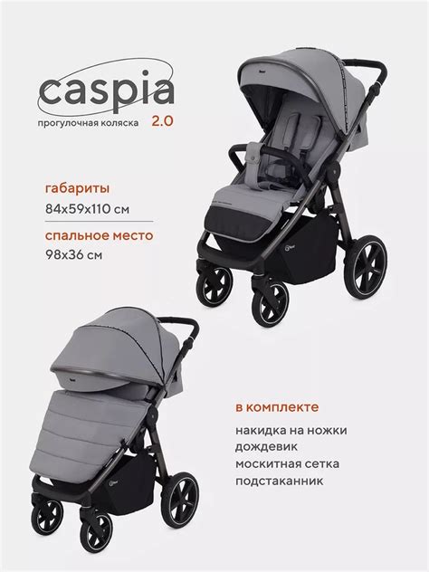 Коляска прогулочная всесезонная с большими колесами Сaspia - купить с ...
