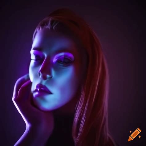 glowing cyber face  high resolution  craiyon