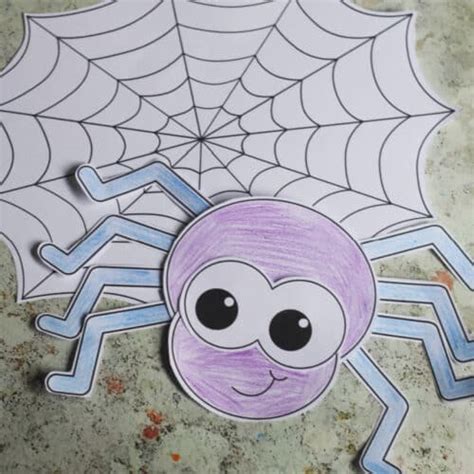 Cut and Paste Spider Craft Template (FREE Printable PDF) - Crafts on Sea