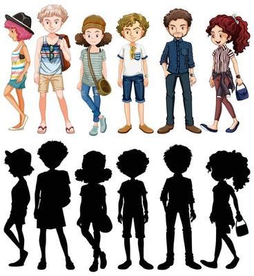 Teenager Silhouette Vector Art, Icons, and Graphics for Free Download