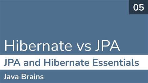 Hibernate Vs Jpa Jpa And Hibernate Essentials Youtube