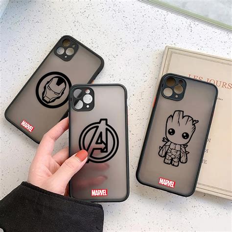 Marvel Vingadores Logotipo Capa Coque Para IPhone 13 12 11 Pro Max SE