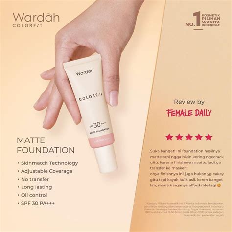 Jual Wardah Colorfit Matte Foundation Spf Pa Ml Shopee Indonesia