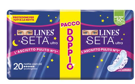 Lines Seta Ultra Notte Bipacco Con Ali 20 Pz