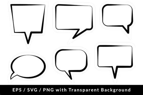 Speech Bubble Sticker Set Svg Eps Png Graphic By Formatoriginal