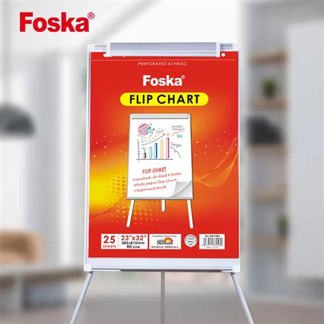 Foska New Item 80gsm Flip Chart Paper Pad Flip Chart Paper And Flip