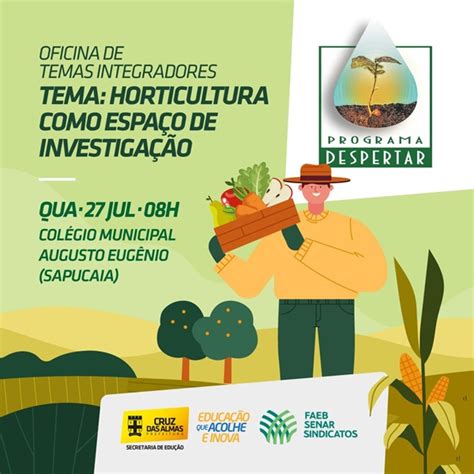 Cruz Das Almas Oficina Sobre Horticultura Como Espa O De Investiga O