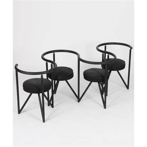 Suite Of 4 Miss Dorn Chairs By Philippe Starck For Disform 1982