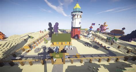 Город Bikini Bottom город Спанч Боба Скачать карты для Майнкрафт