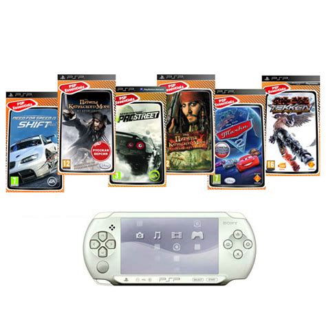 PSP E1008 Street белая + 6 игр, купить в магазине "Радиоритм"