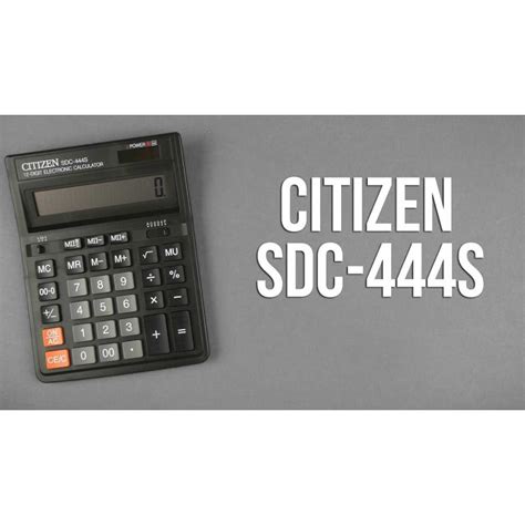 Kalkulator biurowy , 12 pozycyjny ,CITIZEN ,SDC-444S, czarny - Somax