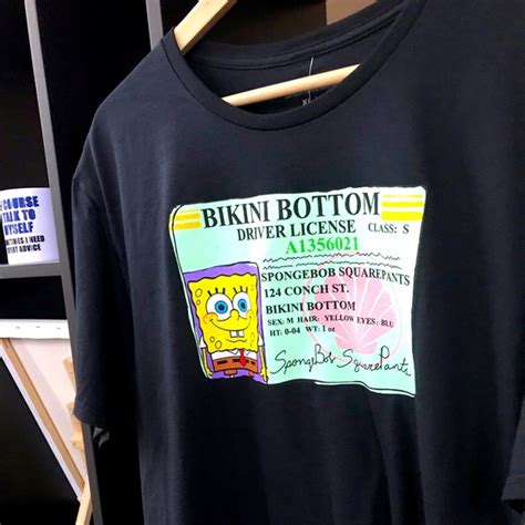 Nickelodeon Shirts Spongebob Bikini Bottom Drivers License Tee New Xl Poshmark