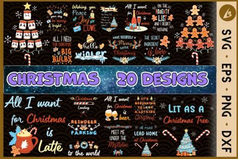 Christmas Bundle 20 Designs Svg Vol 1 Graphic By Liltwas · Creative Fabrica