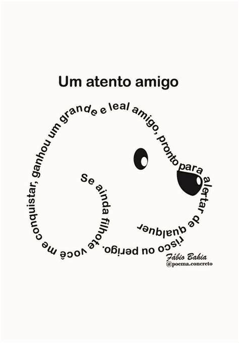 Poema Visual De Animal - Um Atento Amigo - Poema Visual, Poema Concreto | Lettering tutorial ...