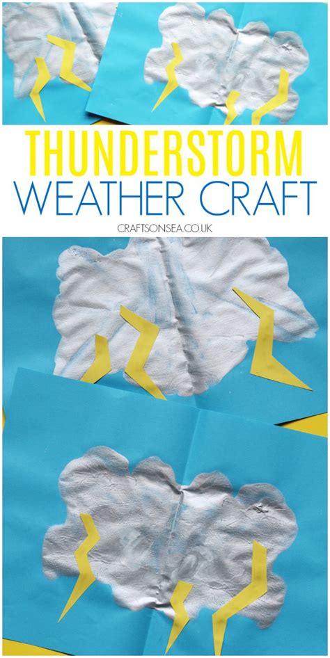 Thundercloud Craft For Kids Easy Weather Craft Weather Crafts