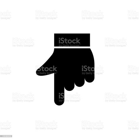 Hand Pointing Finger Down Icon Illustration Isolated Vector Sign Symbol