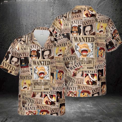 One Piece Wanted Aloha Beach Shirt - Anime Hawaiian Shirt | Thời trang mới