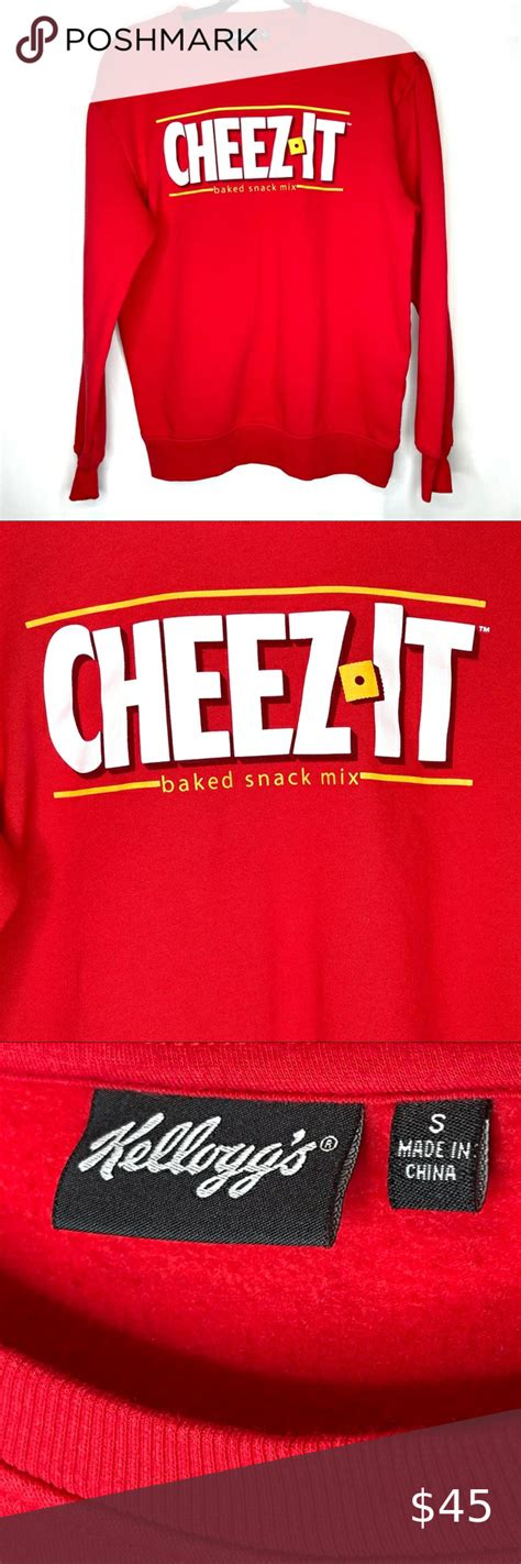 Kelloggs Cheez It Crewneck Sweatshirt Small Sweatshirts Crew Neck