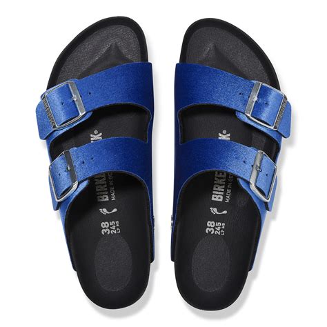 Arizona Rivet Logo Velvet Velvet Brillant Blue Birkenstock