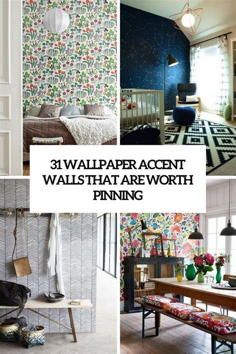 31 Wallpaper Accent Walls That Are Worth Pinning - DigsDigs