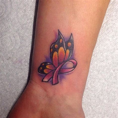 Butterfly And Cancer Ribbon Tattoos • Arm Tattoo Sites