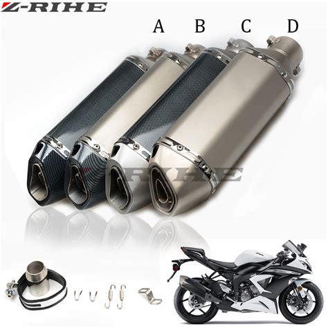 Motorcycle Carbon Fiber Scooter Muffler Silencer Modified Escape Exhaust Pipe For Honda Cbr 600