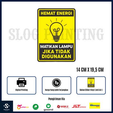 Jual Stiker Hemat Energi Matikan Lampu Jika Tidak Digunakan X