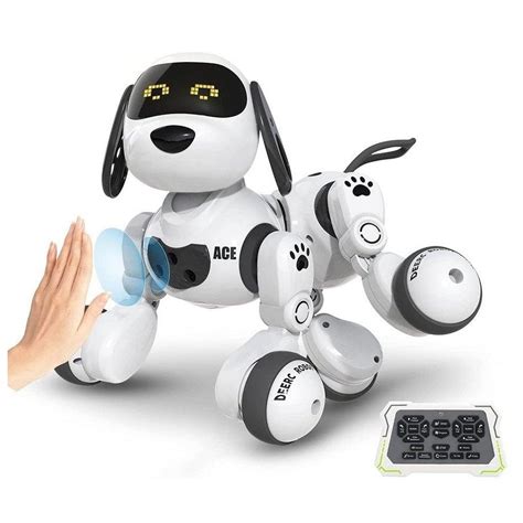 DEERC Remote Control Dog Robot Toys for Kids Programmable Smart RC Toy ...