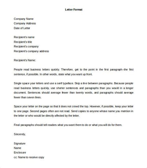 Word Formal Letter Template