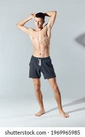 Athlete Shorts Naked Torso Joined Hands Stock Photo Shutterstock