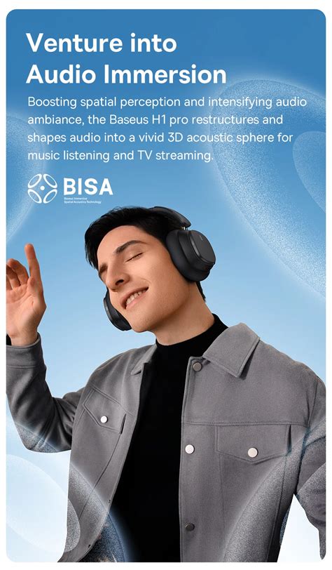 Baseus H1 pro Wireless Headphone Hybrid -48dB ANC - gadgetsea