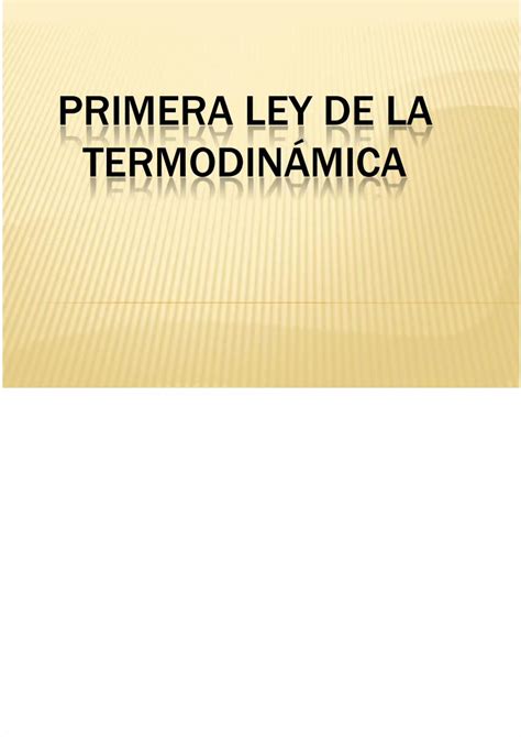 PDF Primera Ley de La Termodinámica DOKUMEN TIPS