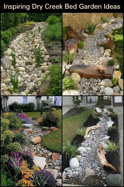 10 Inspiring Dry Creek Bed Garden Ideas River Rock Garden Backyard