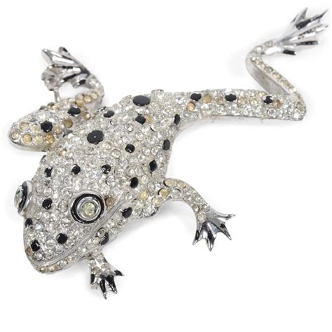 Lot Vintage Reja 3inch Sterling Silver Figural Frog Pin Brooch With