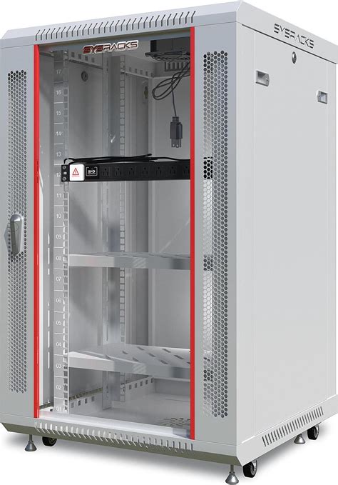 Server Rack 18U Wall Mount Rack Locking Cabinet For Network