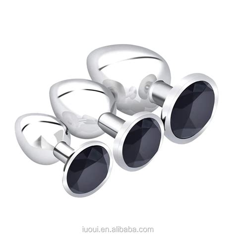 3pcs Prostate Massage Anal Plugs Stainless Steel With Diamond Sex Toys Metal Butt Plug Anal