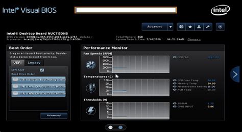 BIOS Settings Glossary for Intel® NUC