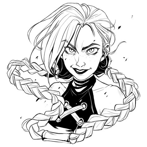 Раскраски Джинкс League of Legends: Джинкс - это персонаж из популярной ...